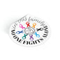 Family Strength Cancer Ribbons Round Sticker