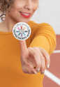 Family Strength Cancer Ribbons Round Sticker