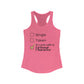 In Love w/ Fictional Character Racerback Tank