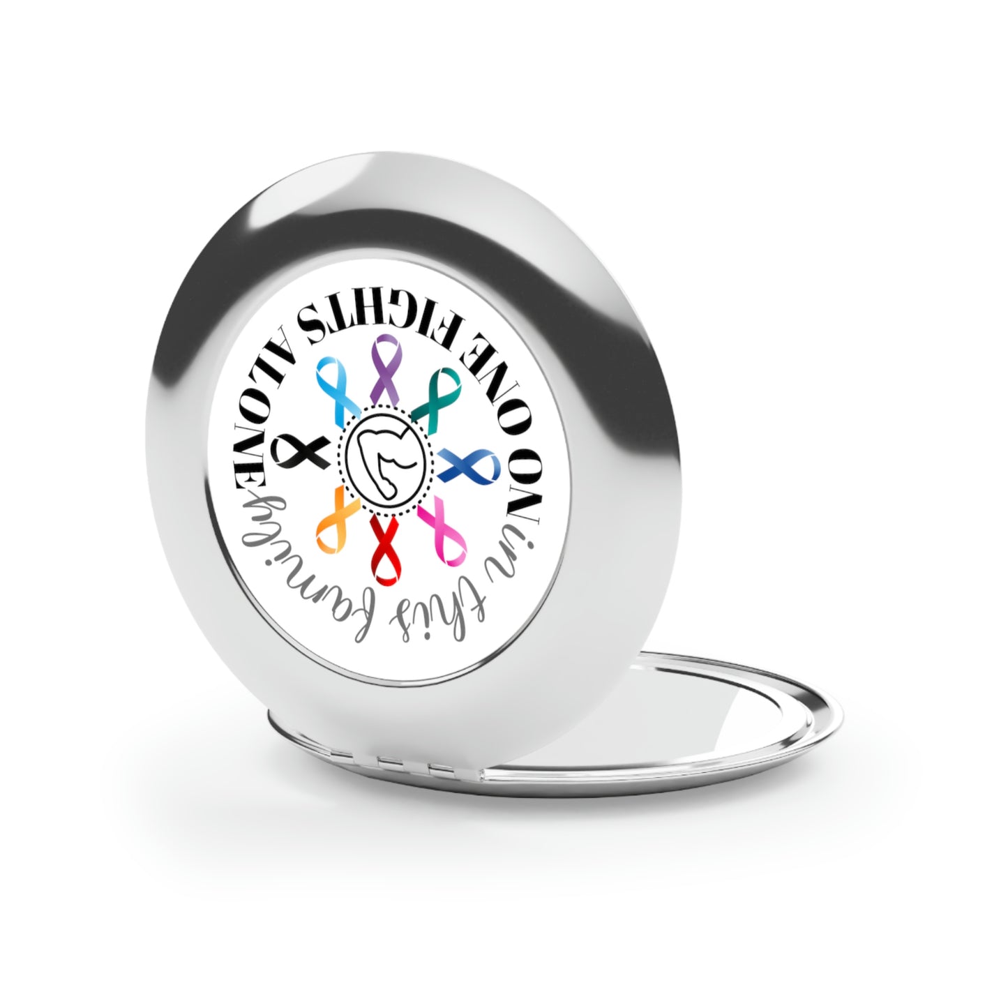 Family Strength Cancer Ribbons Compact Travel Mirror