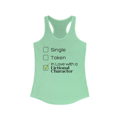 In Love w/ Fictional Character Racerback Tank