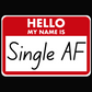 Single AF Name Tag Sticker