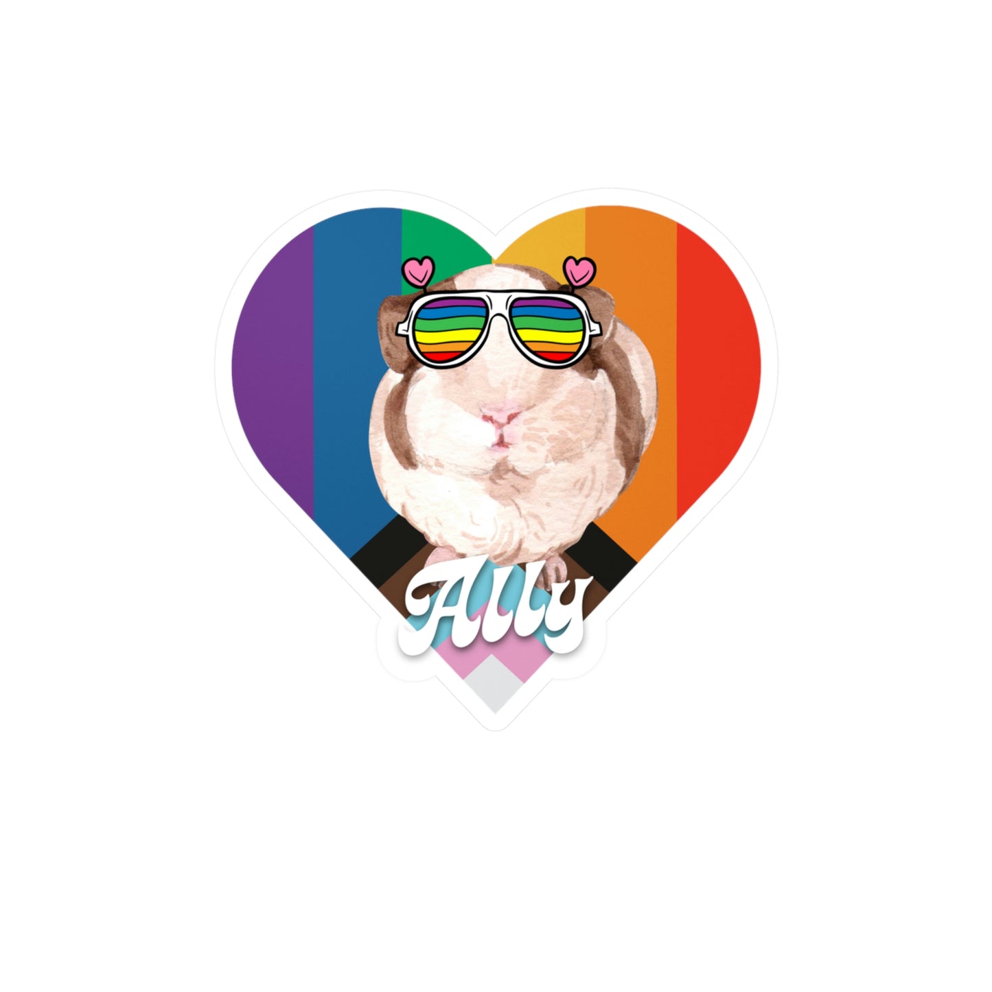 Guinea Pig LGBTQ Ally Sticker