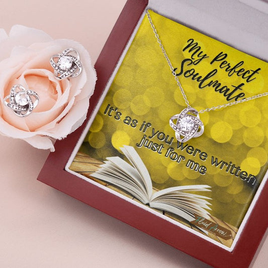 My Perfect Soulmate, Book, Love Knot Necklace & Earrings