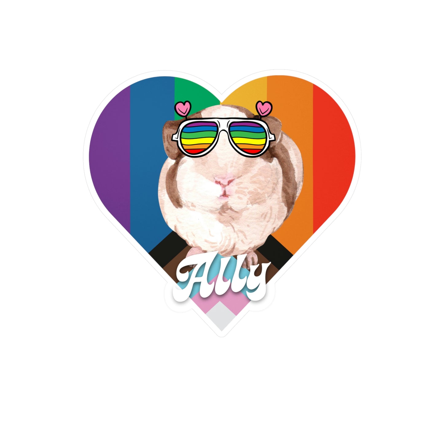 Guinea Pig LGBTQ Ally Sticker