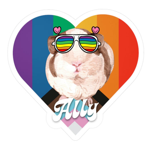 Guinea Pig LGBTQ Ally Sticker