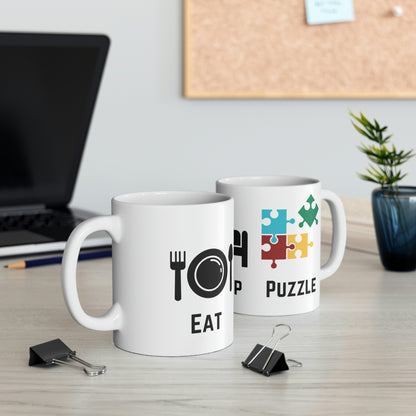 Eat, Sleep, Puzzle Mug 11oz